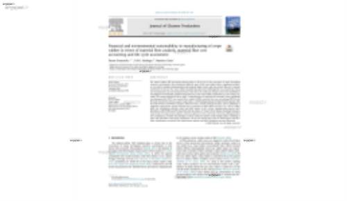 Financial and environmental sustainability in manufacturing of crepe rubber in terms of material flow analysis, material flow cost accounting and life cycle assessment